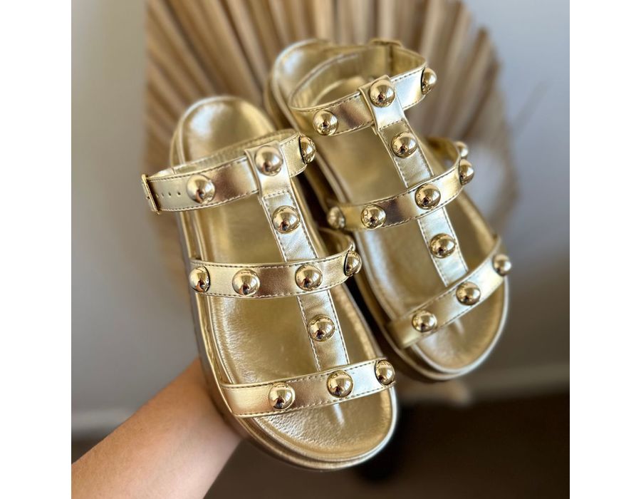 Flatform Virginia Ouro Light | KUENTO SHOES